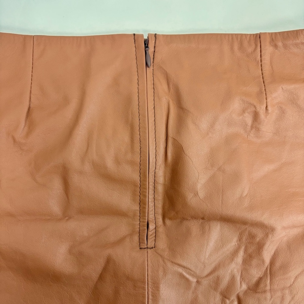 Tach Clothing Soleil Leather Skirt in Brown Size XS - Picture 5 of 10